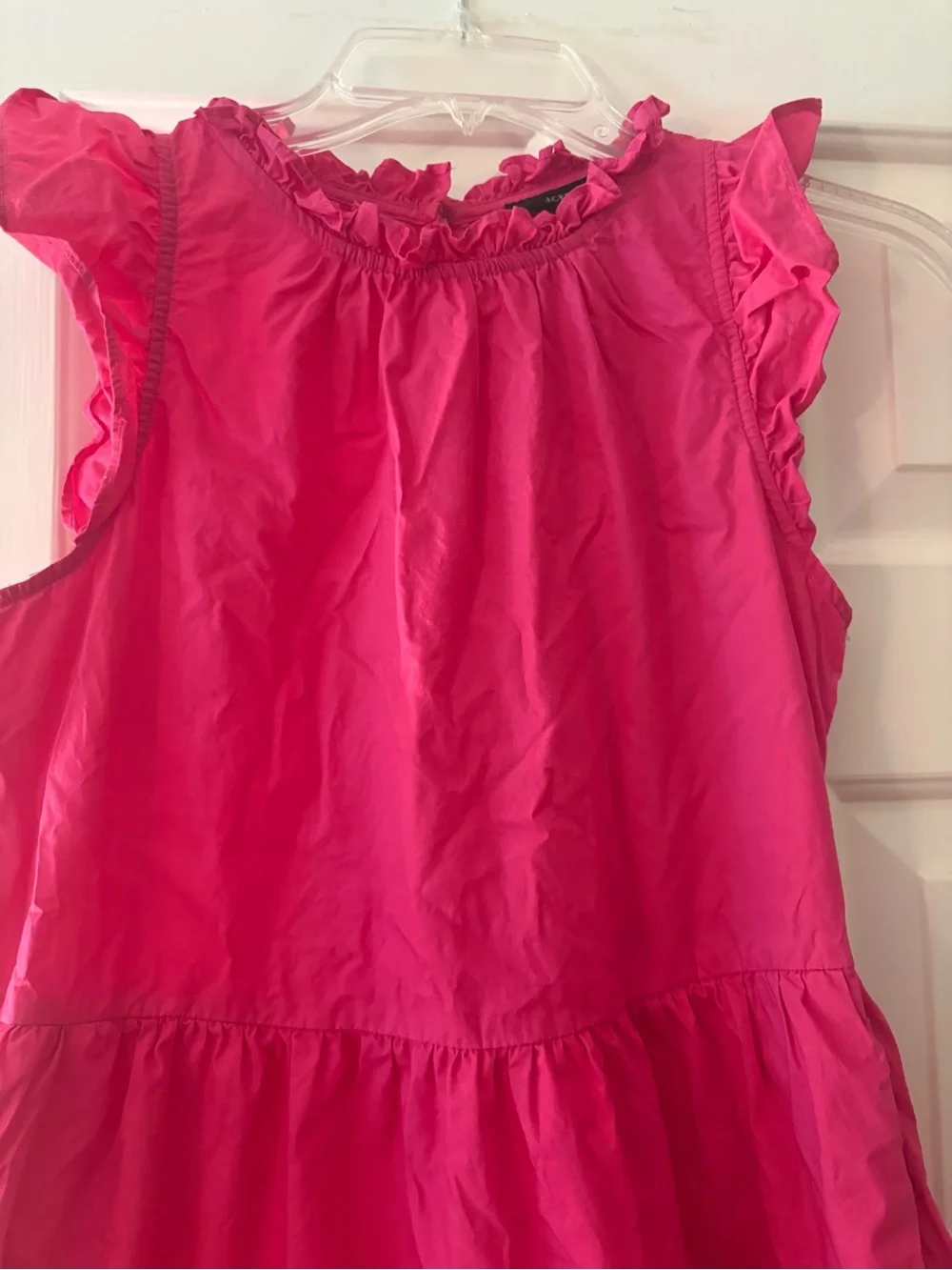 J.Crew Hot Pink tiered sleeveless Dress - Picture 7 of 13